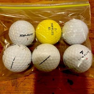 Top Flite Used Golf Balls Bundle 6